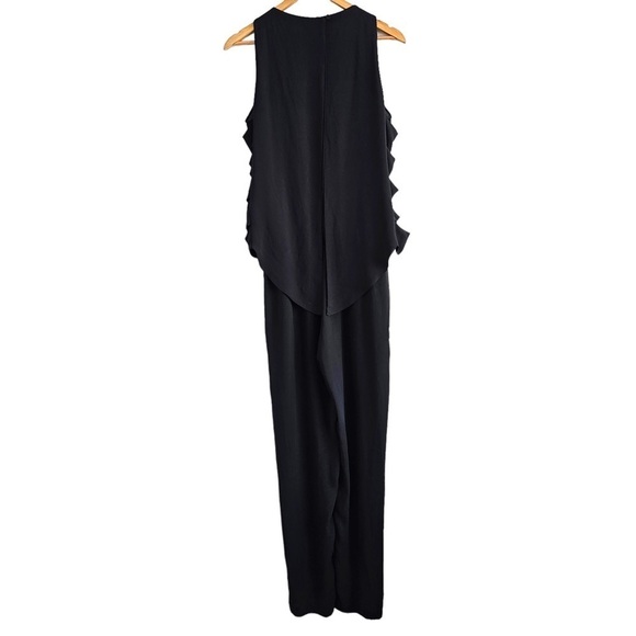 BCBG MaxAzria Callison sleeveless caped jumpsuit black small - Picture 6 of 13